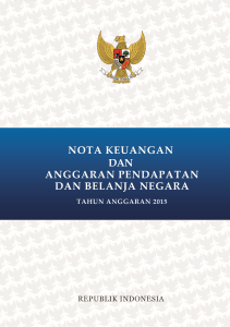Nota Keuangan dan APBN 2015 - Direktorat Jenderal Anggaran