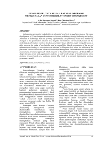 desain model tata kelola layanan informasi menggunakan customer