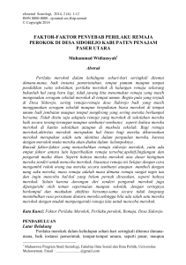 faktor-faktor penyebab perilaku remaja perokok di desa sidorejo