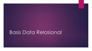 Basis Data Relasional