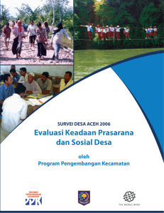 Evaluasi Keadaan Prasarana dan Sosial Desa