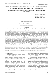 perbaikan perilaku dan tekanan darah pasien hipertensi di rsud dr