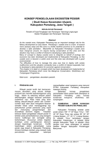 KONSEP PENGELOLAAN EKOSISTEM PESISIR