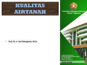kualitas airtanah - E Learning UPN Veteran Yogyakarta