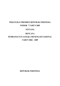 PERATURAN PRESIDEN REPUBLIK INDONESIA NOMOR 7