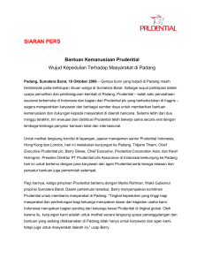 Prudential Relief Efforts in Padang
