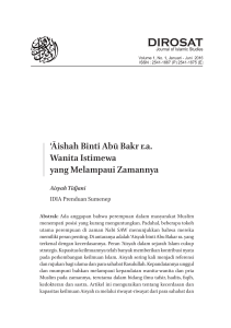 Āishah Binti Abū Bakr ra Wanita Istimewa yang Melampaui Zamannya