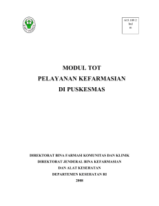 modul tot pelayanan kefarmasian di puskesmas