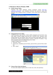 9 3. Manajemen Konten Website UMM 3.1. Masuk sebagai Admin