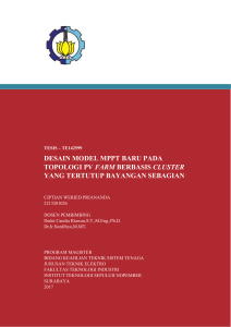 desain model mppt baru pada topologi pv farm - Repository