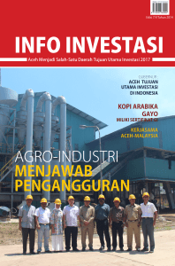 AGRO-INDUSTRI MENJAWAB PENGANGGURAN