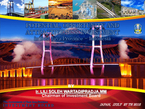 BY Ir. LILI SOLEH WARTADIPRADJA,MM Chairman of Investment