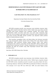 dimensi budaya dan penyebaran penyakit hiv/aids