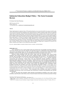 The Socio Economic Review - Faculty of Education, UTM