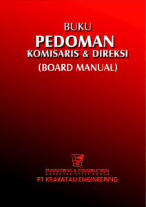 Manual Board - PT. Krakatau Engineering