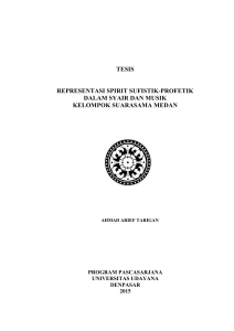 tesis representasi spirit sufistik-profetik dalam syair dan musik