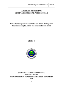 Prosiding NITISASTRA 1 - Pascasarjana Universitas Negeri Malang