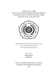 laporan tugas akhir perancangan sistem informasi pemasaran