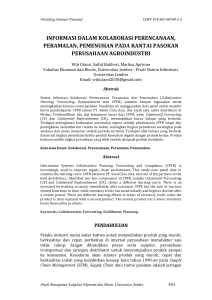 informasi dalam kolaborasi perencanaan, peramalan, pemenuhan