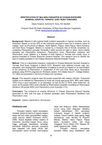 39 IDENTIFICATION OF MALARIA PARASITES IN