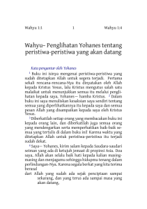 Wahyu– Penglihatan Yohanes tentang peristiwa