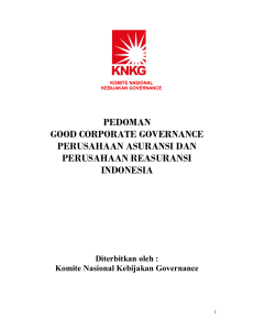 pedoman good corporate governance perusahaan asuransi dan