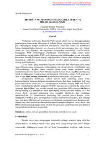 1 DIFUSI INOVASI PENDIDIKAN MATEMATIKA REALISTIK