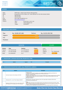 BRSDM | Weekly Dashboard