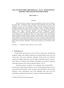 balanced scorecard sebagai alat pengukuran kinerja organisasi