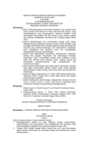 Undang-Undang Republik Indonesia Nomor 10 tahun 1997