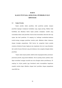 bab ii kajian pustaka, kerangka pemikiran dan hipotesis