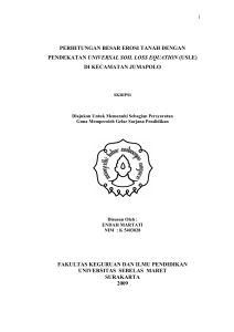 perhitungan besar erosi tanah dengan pendekatan universal soil