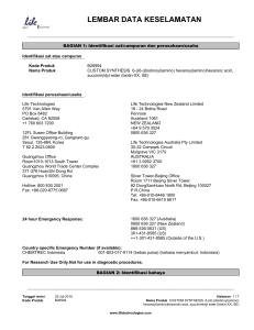 lembar data keselamatan - Thermo Fisher Scientific