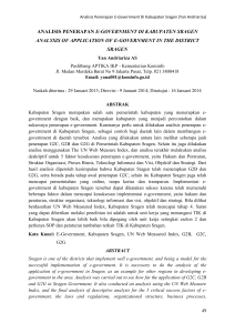 analisis penerapan e-government di kabupaten sragen