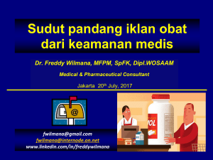 FW iklan obat dari sudut pandang medis @ BPOM