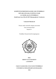 KOMPETENSI PROFESIONALISME GURU PENDIDIKAN