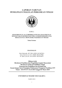 laporan tahunan penelitian unggulan perguruan tinggi