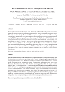 Faktor Risiko Dominan Penyakit Jantung Koroner di Indonesia