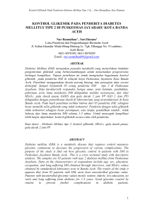 kontrol glikemik pada penderita diabetes mellitus