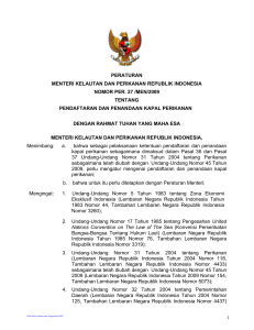 peraturan menteri kelautan dan perikanan republik indonesia