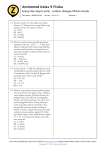 Antiremed Kelas 9 Fisika