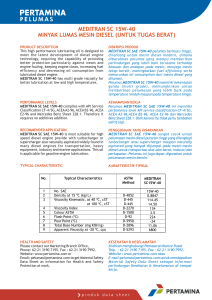 MEDITRAN SC 15W-40 MINYAK LUMAS MESIN DIESEL (UNTUK