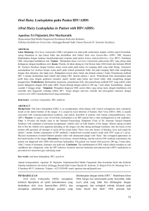 Oral Hairy Leukoplakia Pada Pasien HIV/AIDS