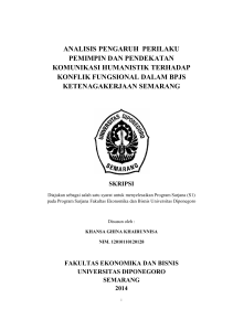 analisis pengaruh perilaku pemimpin dan pendekatan komunikasi