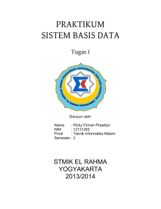 praktikum sistem basis data