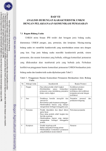 Analisis hubungan komunikasi pemasaran dengan