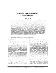 Pengajaran Puisi dengan Metode Discovery-Inquiry