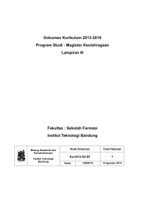 Magister Keolahragaan Lampiran III Fakultas - (LP4) ITB