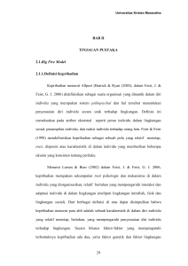 29 BAB II TINJAUAN PUSTAKA 2.1.Big Five Model 2.1.1.Definisi