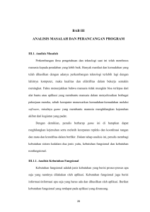 bab iii analisis masalah dan perancangan program